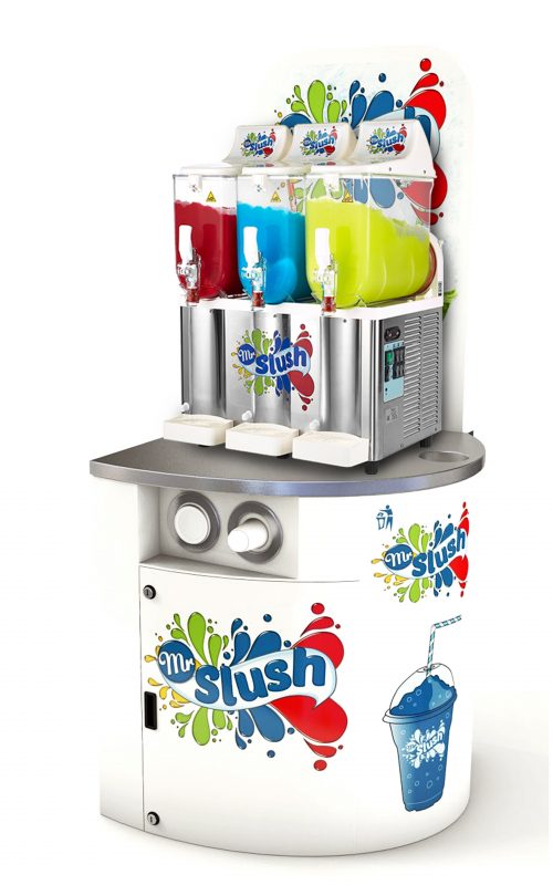 Slush Machine 3x10Ltrs Serving Counter - SlushCo Slush Puppy Machines