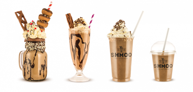 Shmoo 22oz Milkshake Cups, Lids & Straws for Takeaway Shakes