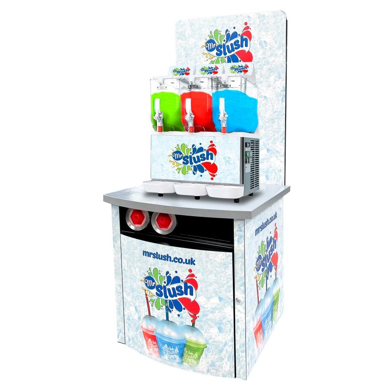 Slush Machine 3x10Ltrs Serving Counter SlushCo Slush Puppy Machines